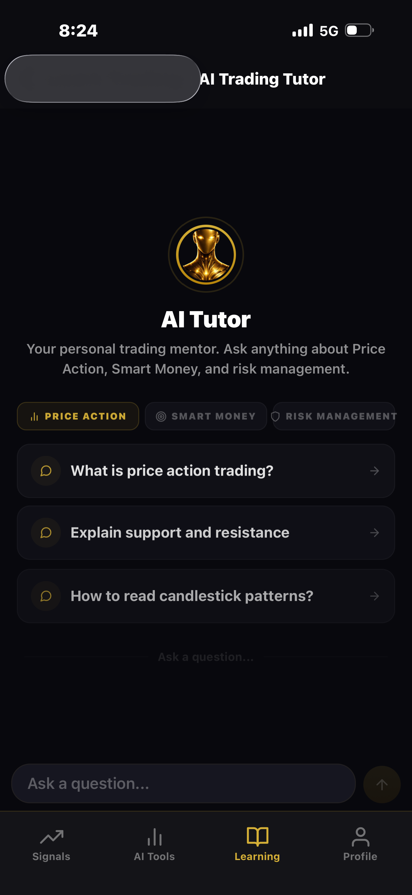 AI trading tutor providing personalized education